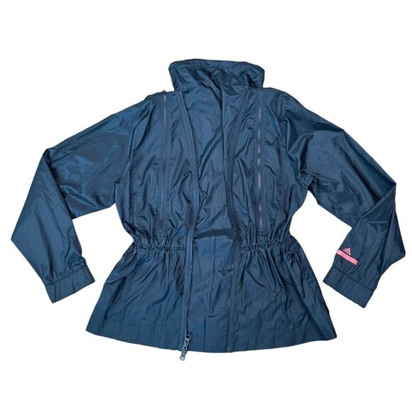 Adidas Stella McCartney Zippered Expandable Windbreaker Running Athletic Jacket - Picture 6 of 9